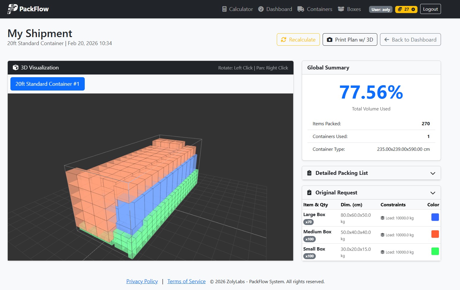 PackFlow Output Details